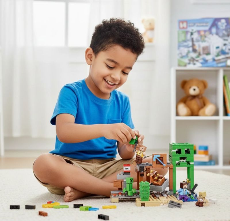 Minecrat 2-in-1 Adventure Building Block Set 268 pcs Compatible with all bricks, Legos make different characters TM