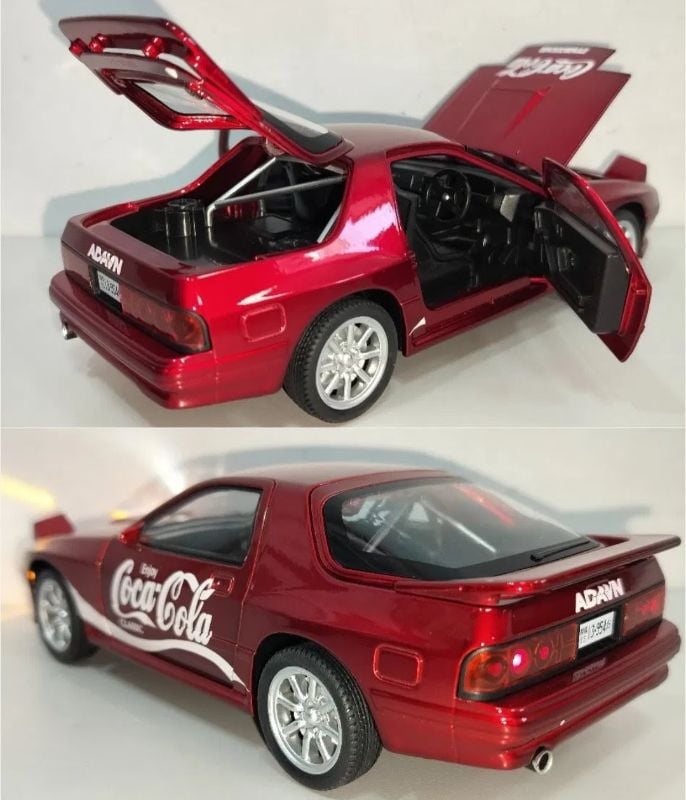1:24 Diecast Mazda RX-7 Cocacola edition toy car model (1900-342)