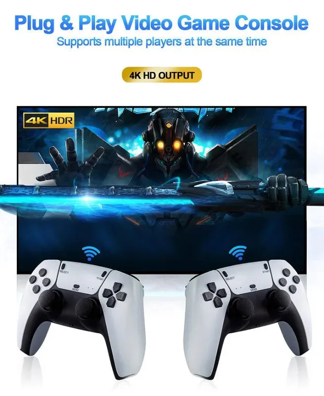 4K Ultra HD Game Stick with a 2.4G wireless controller gamepad enjoy taken and thousands of games TM (M8S)
