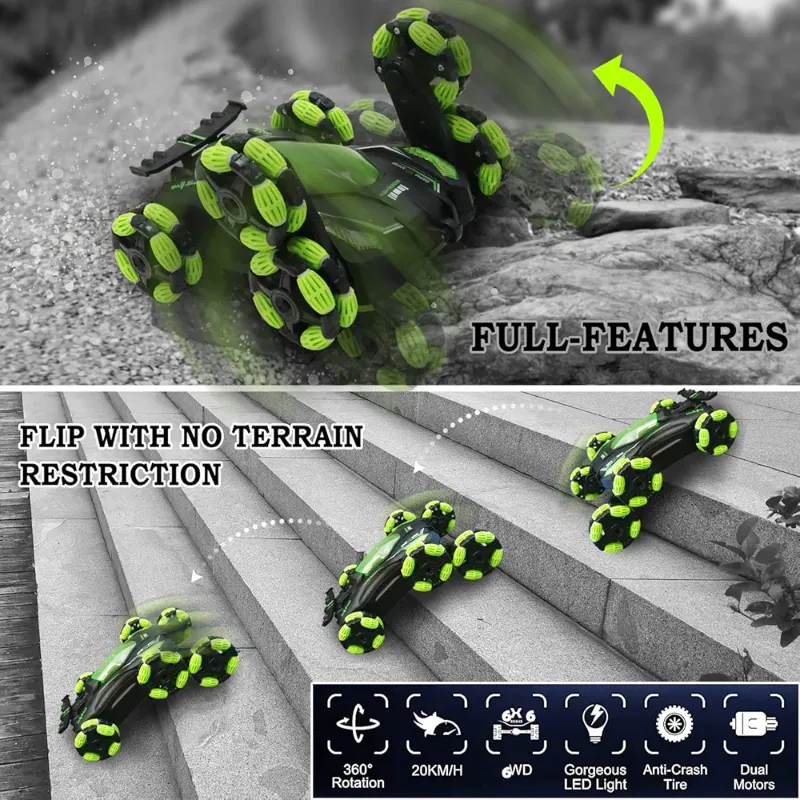 2.4GHZ 4WD 8 Wheels Stunt Remote Control Spray Truck High Speed and quality (S882)