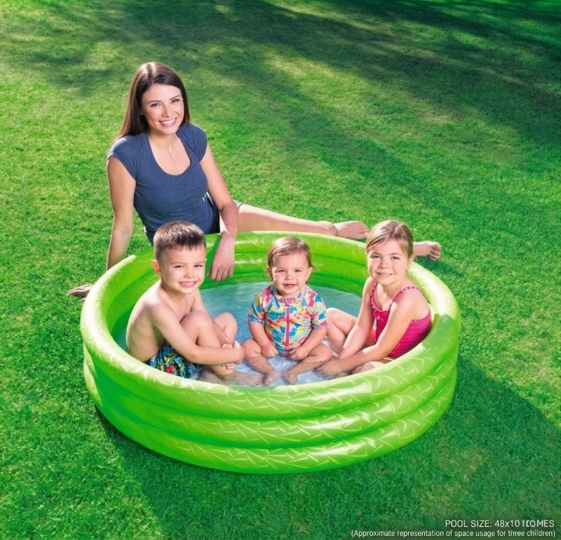 Bestway 3 Ring Inflatable cool embossing Paddling Pool For Kid's - 48 X 10 Inches 0 to 7 age swimming pool TM (51025)