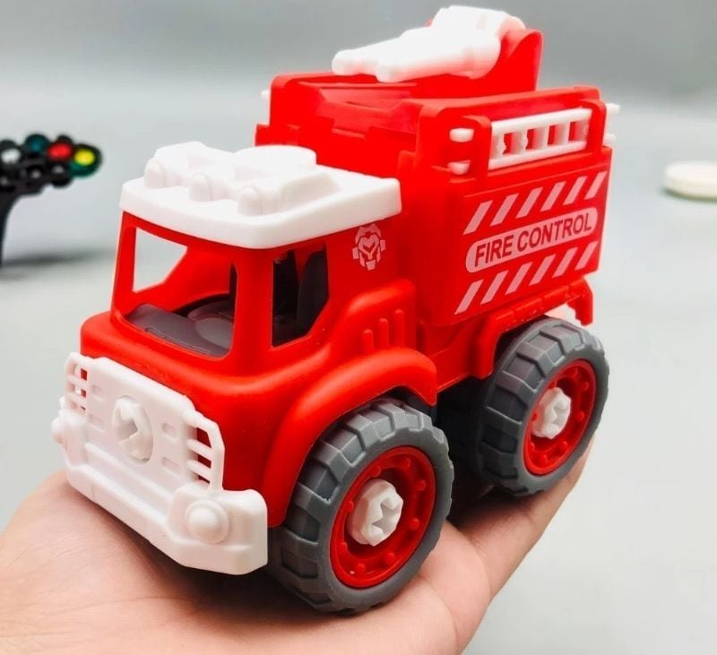 DIY Fire Fighting Truck Screw Vehicles toys high quality (290B-3)
