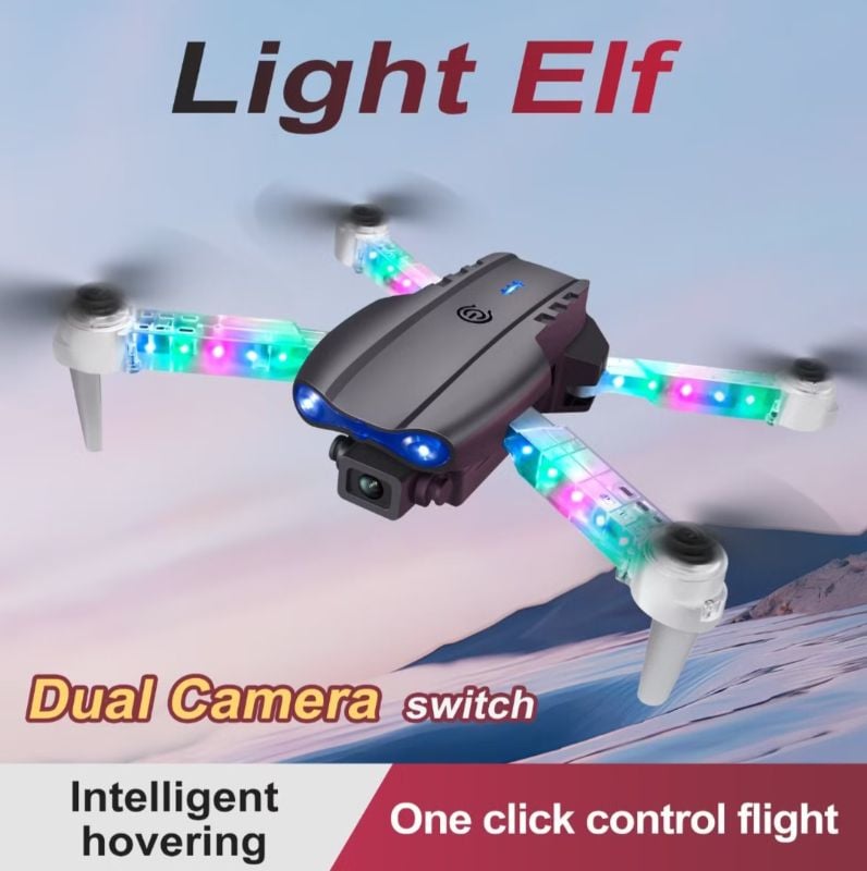 E99 PRO MAX DRONE, USB Charger, WIFI, Camera, Color Lights, 360 Rolling, Auto Return, One Click Control KT (E99D-3)