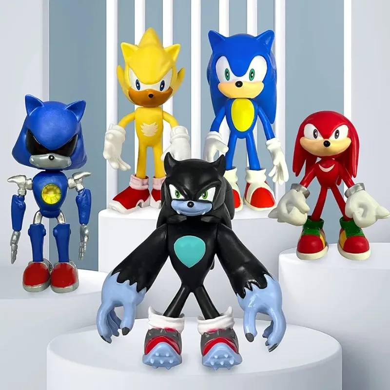Famous Sonic the Hedgehog 6-Piece Action Figure Set Collector lovers kids best gift set KT (1158)
