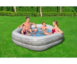 Big Family Bestway TruPrint Stone Inflatable Family Swimming Pool For Kids and Adult TM (54423)