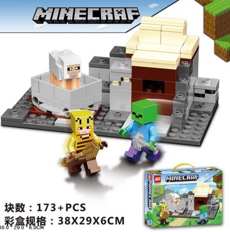 Minecraft Beekeeper and Zombie building block set 173 pcs Compatible with all bricks, Legos make different characters