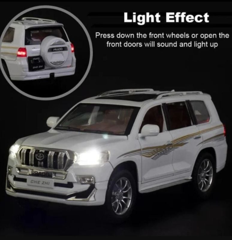 Off Road RC Prado 2.4G Remote Car Diecast Model Car Open Doors Fast Speed 4WD KT (CZ124E)