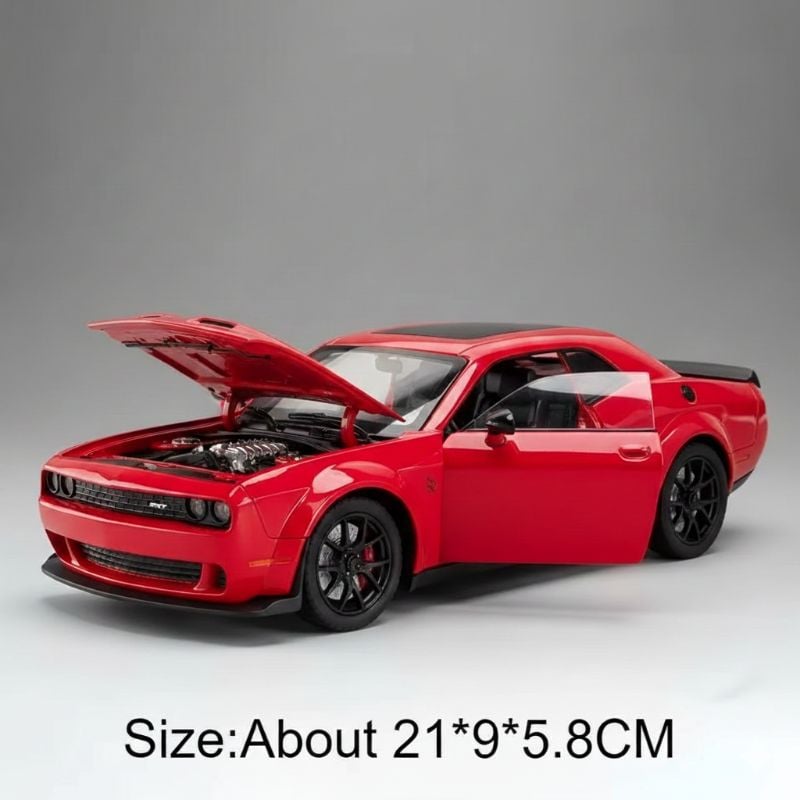 1:24 Scale Challenger Hellcat Charger 1970 Diecast Sound Light Pull Back for Kids (CZ172A)