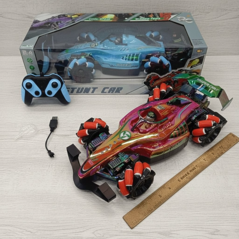 1Ft Long 2.4G High speed Spray Stunt Car Diverse Functioning multi sound light (2501-1A)