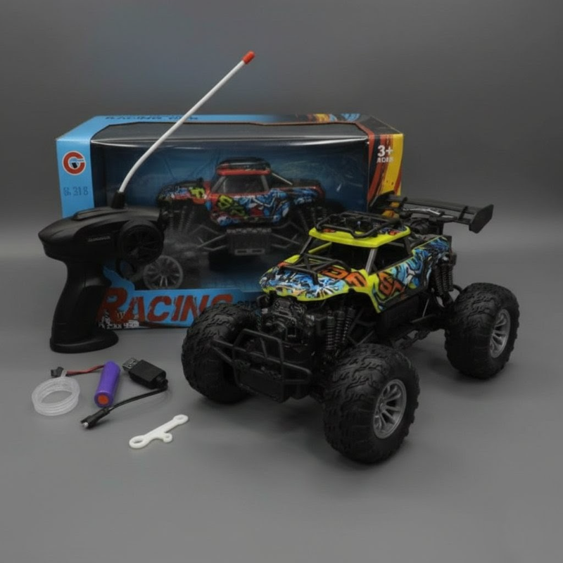 RC Graffiti-style Racing monster truck Spraying and light feature (9639B)