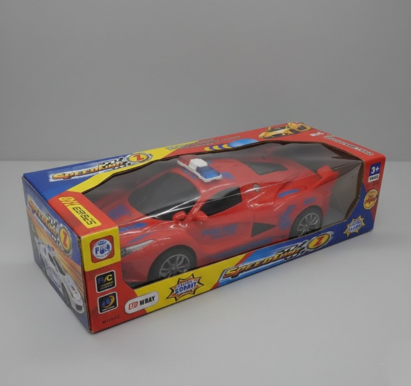 1:18 RC Police car with smoke open doors light sound for kids (118-10B)