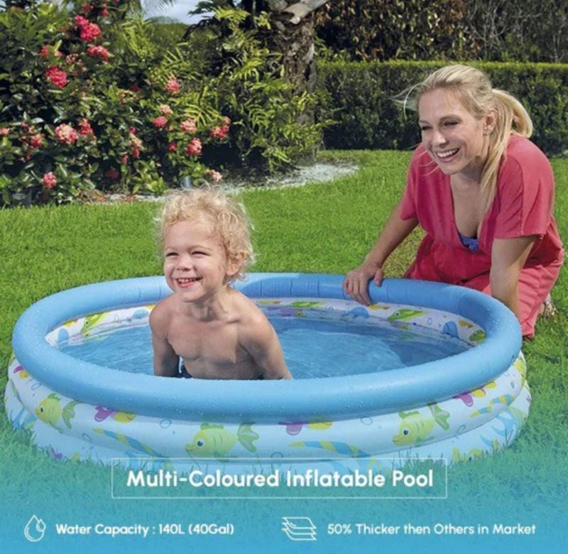 3 Ring Ocean Character Inflatable Kids Pool 101L 0 to 7 age swimming pool TM(51008)