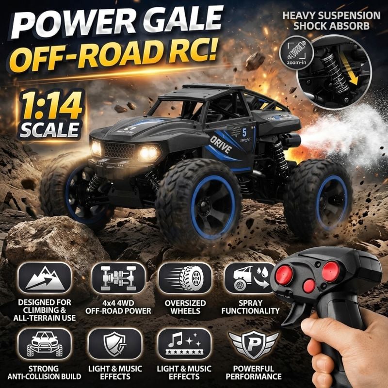 Powerful Drifting Off-Road RC Monster Truck 4WD 1:14 2.4GHz Radio Control (XJD575-88)
