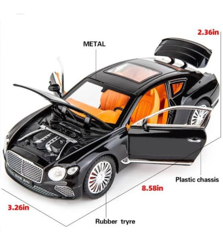 1:24 Bentley Continental GT Smoke Diecast Model Car (CZ140AD)