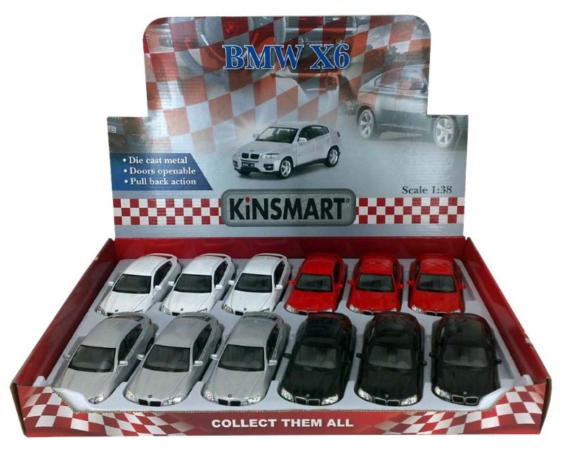 Kinsmart BMW X6 Scaled Model Metal Pull Back Die Cast Silver colour