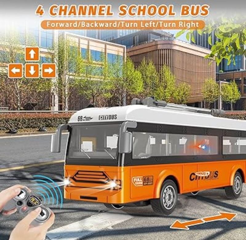 Professional R/C Model Truck School Bus toy Rechargeable (QH204-7/9D)