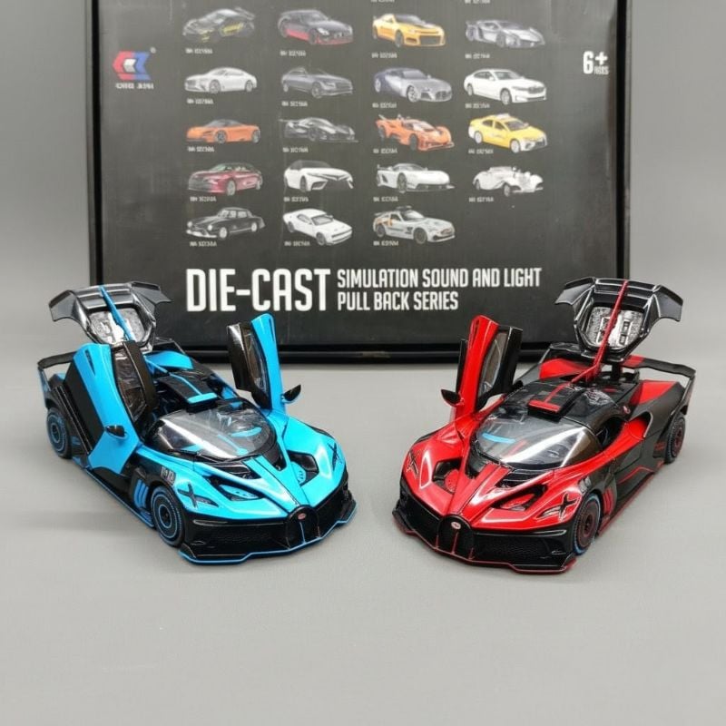 1:24 Bugatti Bolide Alloy Diecast Car Toy with smoke Lights & Music (CZ149AD)