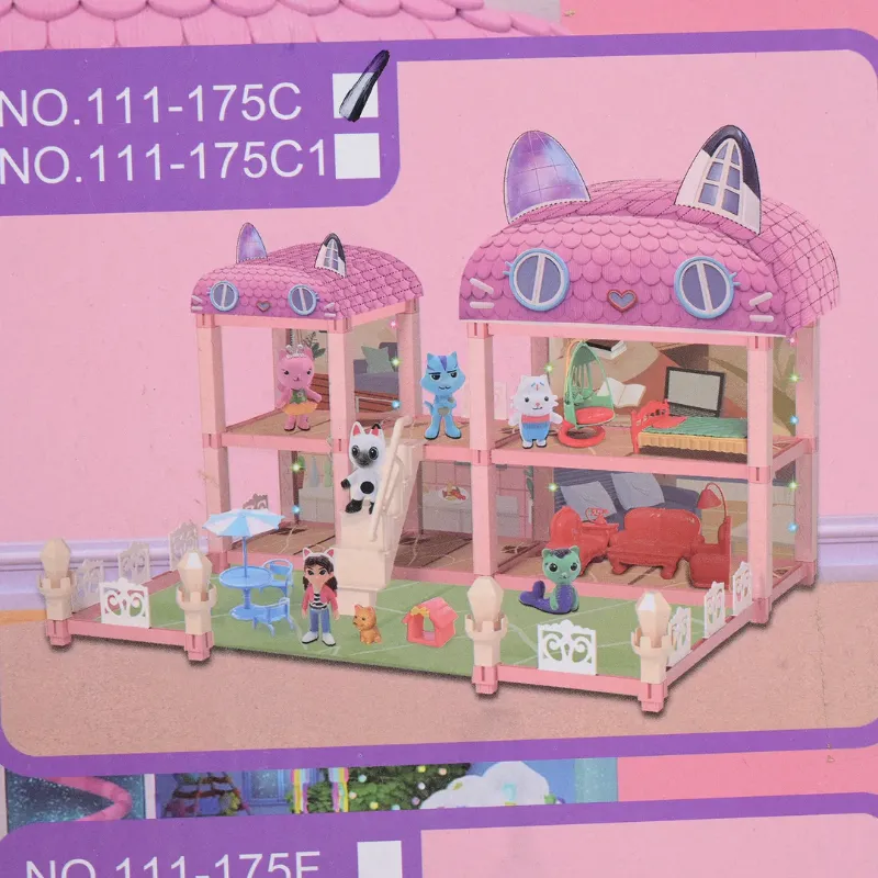Gabby's Dollhouse Perfect Dollhouse Playset with Character Figures, Cat-Themed Rooms & Accessories TM(111-176A )