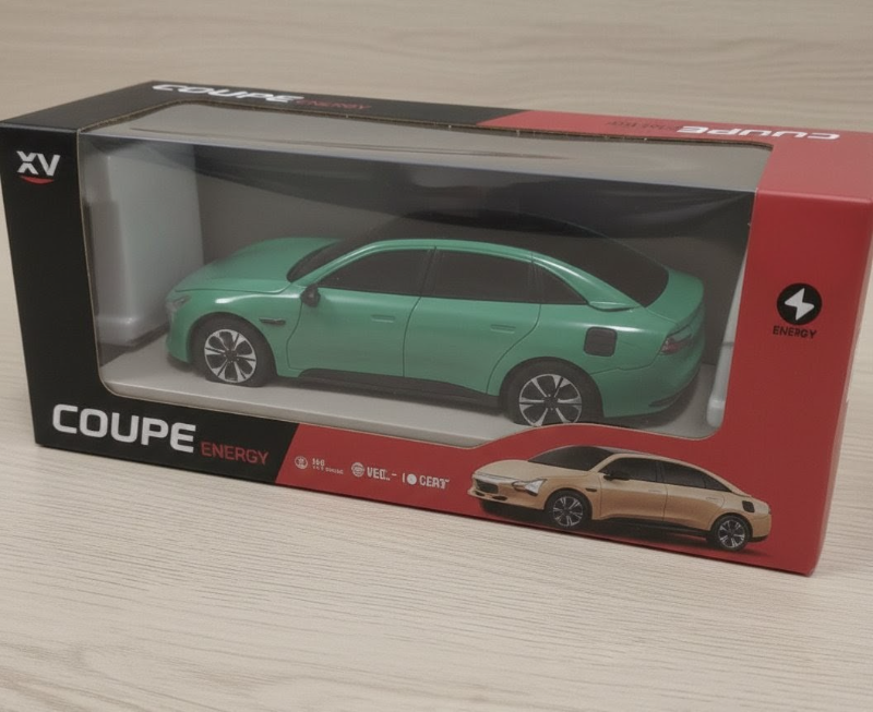 1:18 2.4G Coupe New Energy DC Charge XPENG P7 model Charging station Auto parking light dazzling (655-49)