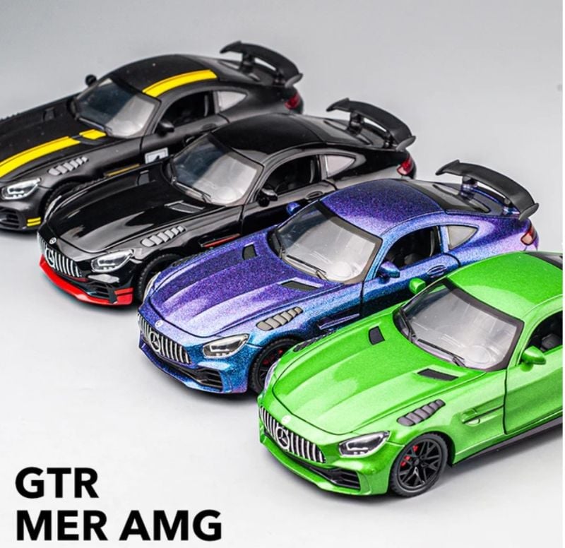 Diecast car 1:32 Mercedes-Benz AMG GTR Toy Car Sounds Light open all doors TM (DC32432)