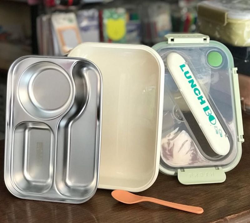 Hot and Cold Stainless steel thermal lunch box food storage leak free high quality Bpa free (5857LB)