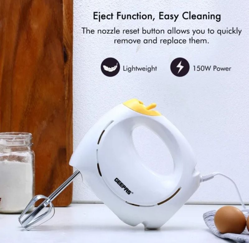 Original Geepas Hand mixer Electric Imported 150W 7speed 2xBeater 2x dough