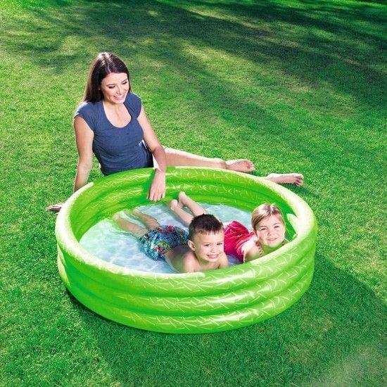 Bestway 3 Ring Inflatable cool embossing Paddling Pool For Kid's - 48 X 10 Inches 0 to 7 age swimming pool TM (51025)