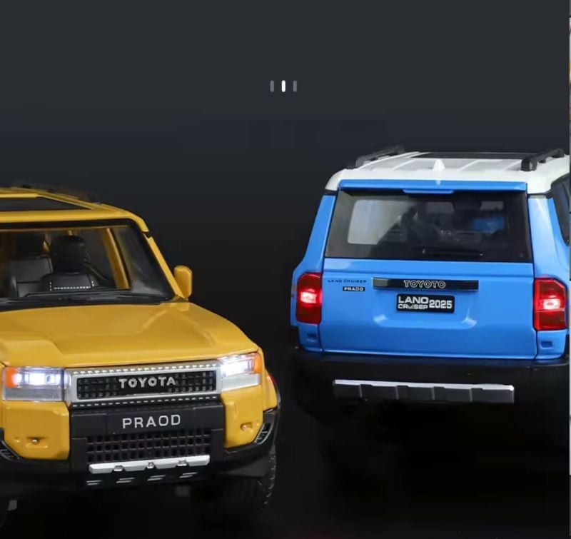 Toyota Land Cruiser Prado 1:24 Diecast Model Car | Premium Alloy Metal SUV with Lights, Sounds & Opening Doors KT (1900-480)