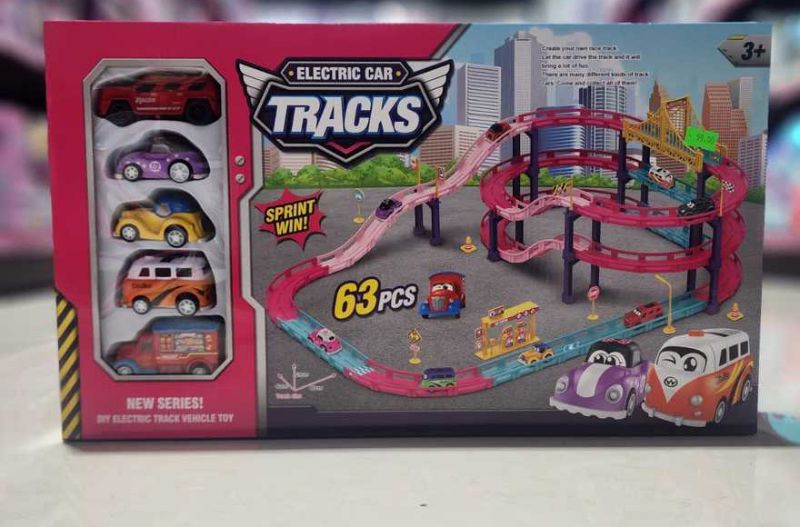 DIY electric car track vehicle toy set (757-62)