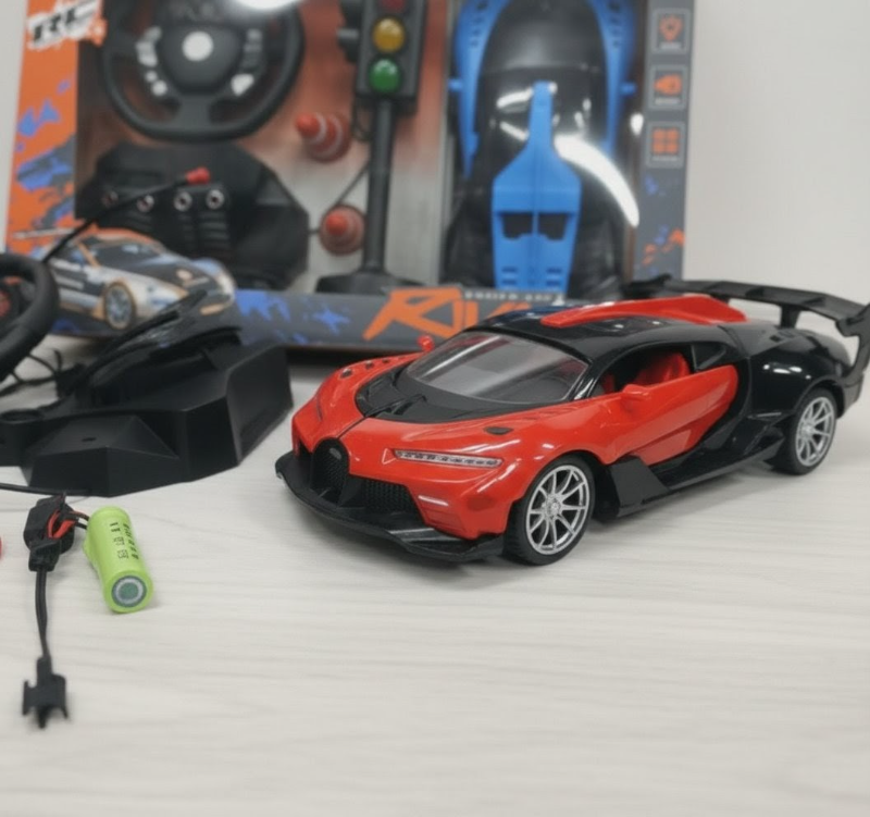 1:16 RC Bugatti High simulation Racing model car with steering signal and foot pedal (168-22BA)
