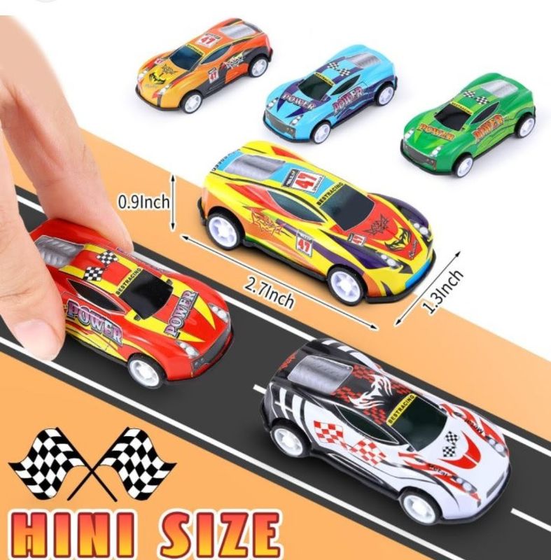 Racing 12 Car Alloy Metal body pull back Gift set for children (898-29B)