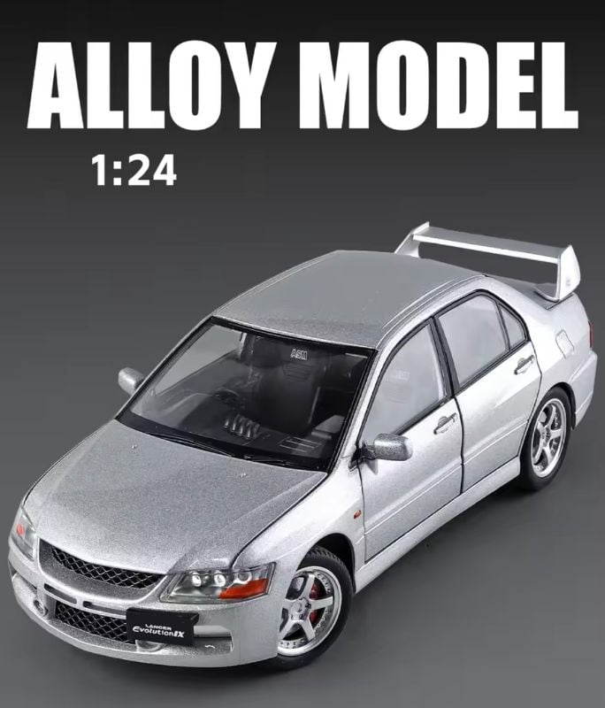1:24 Mitsubishi Lancer Evolution EVO IX 9 Alloy Miniature Diecast Metal Model Car Scale Model Car Sound and Light Toy Car Vehicle KT (1901-620)