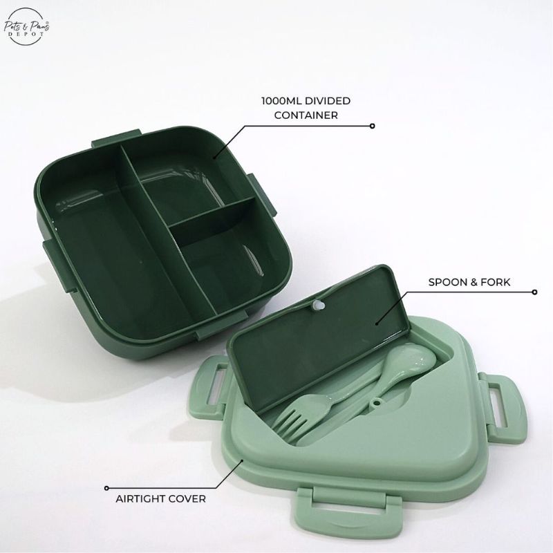 Lunch box Delicious lunch high quality food grade BPA free 1000ML 3 compartment (353LB)