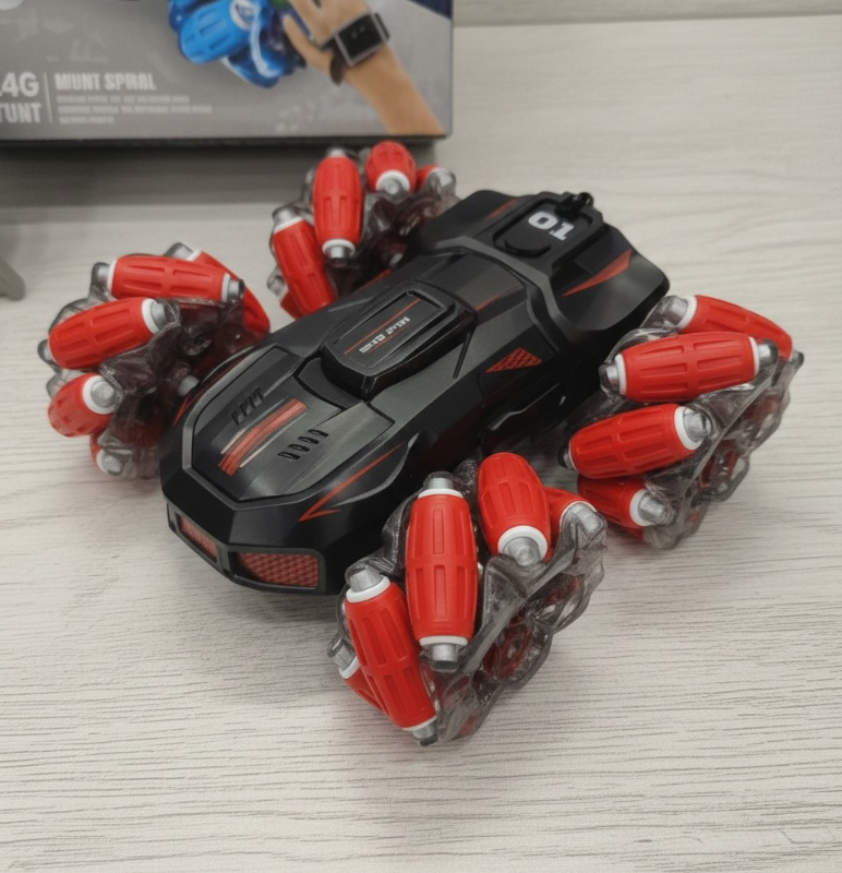 RC 2.4G Drift Stunt Car spray rotation automatic demo sound light (3688-G127A)