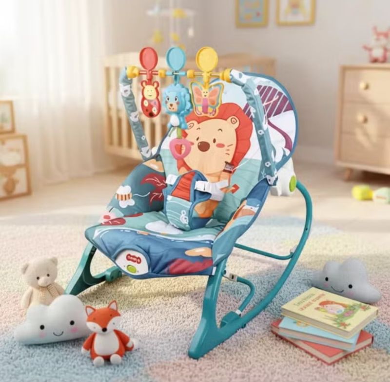 Infant-to-toddler rocker promotes comfort & security versatile 2-in-1 baby seat designed to grow with your child from birth KT(DY68146-1)