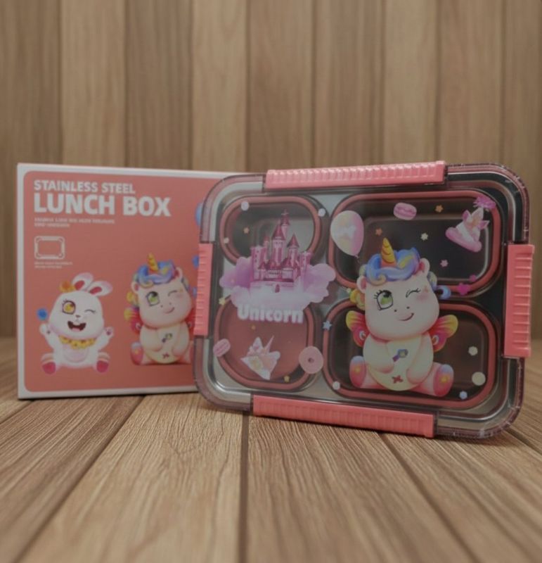 High grade Stainless Steel Leakproof 4 Compartment Lunch box Food storage box (HXD6755)