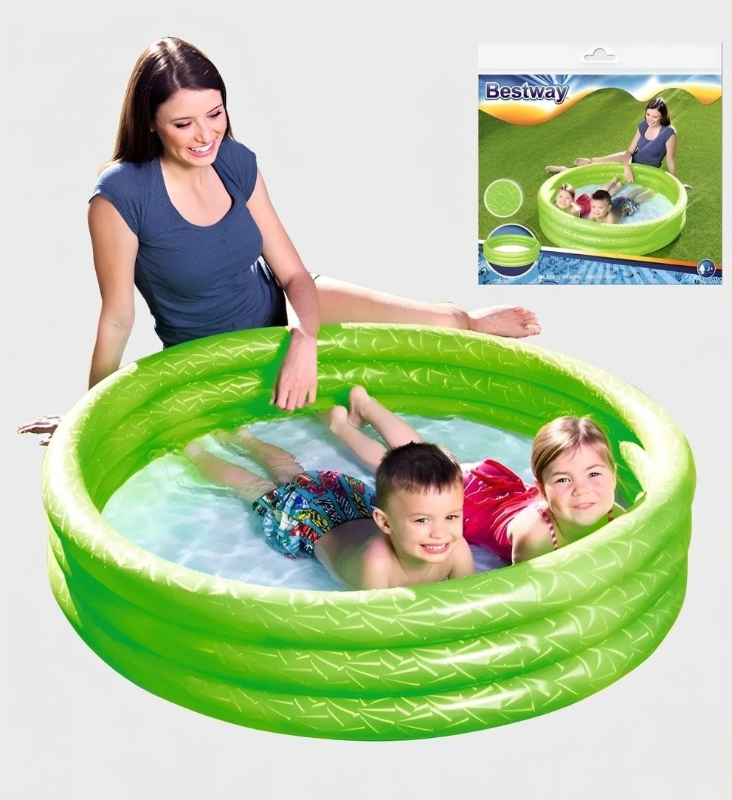 Bestway 3 Ring Inflatable cool embossing Paddling Pool For Kid's - 48 X 10 Inches 0 to 7 age swimming pool TM (51025)