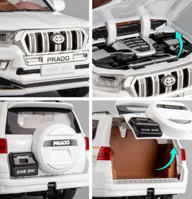 Big Prado Sheng Run 1:18 Scale Toyota Land Cruiser Prado diecast model car in 11 inch length comes in Box case packing TM