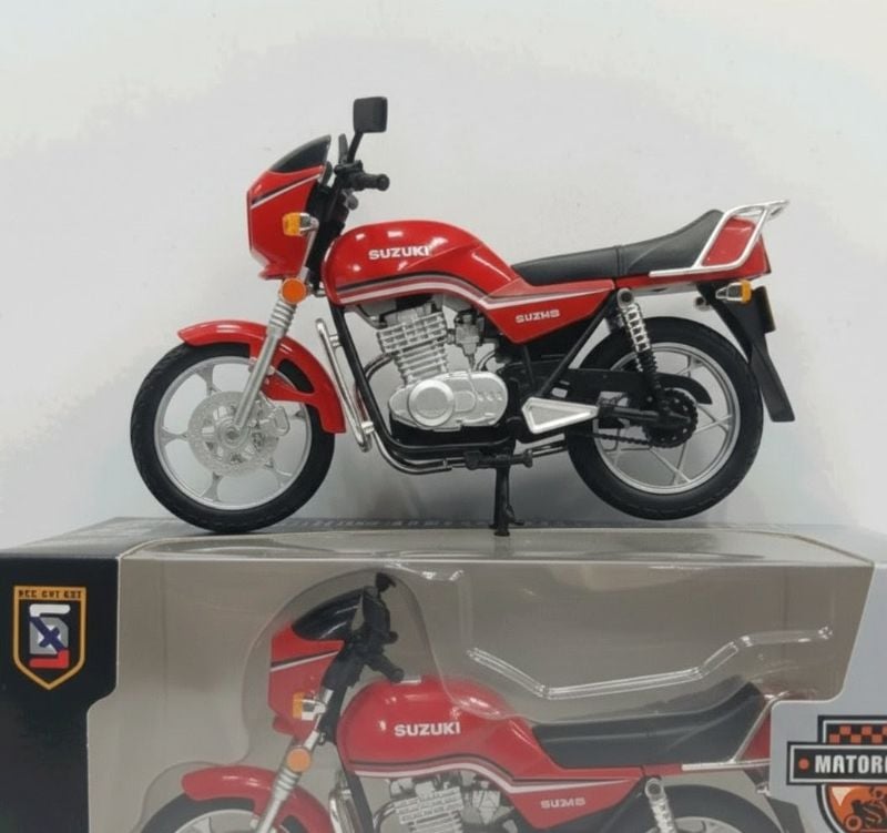 1:8 classic Suzuki GS125 motorcycle diecast sound light 8 inch length (M5SK8N-H)