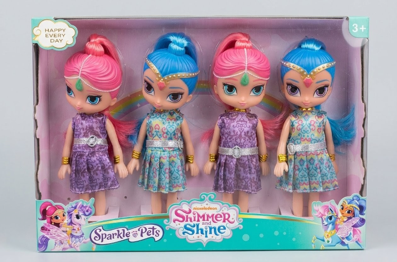9 inch Tall Shimmer and Shine Genie Beach Dolls Character figure movable joint soft face hard plastic body KM (PL056)