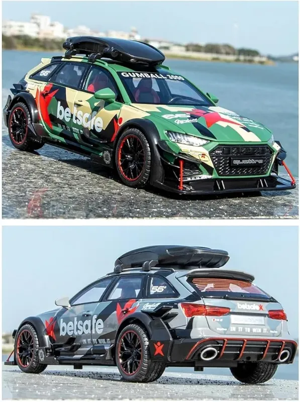 1:24 Diecast Audi RS6 Avant Gumball 3000 edition Birthday Gift Metal Car KT TM(1900-282)