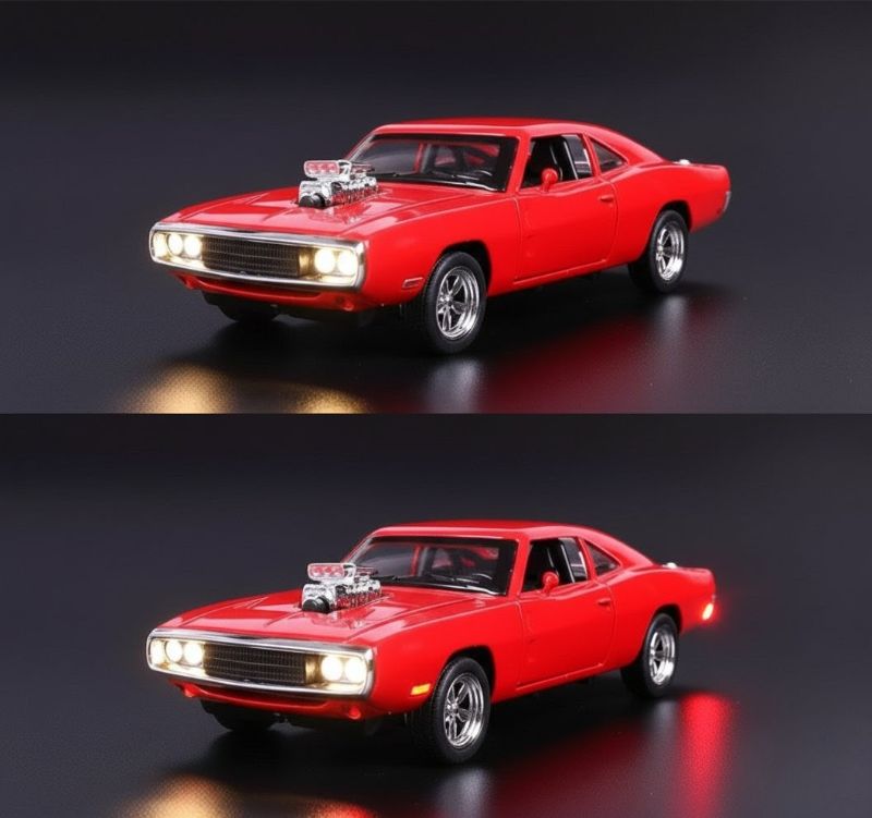 1:28 Scale 1970 Dodge Charger Classic Diecast Display Case (6677-22)