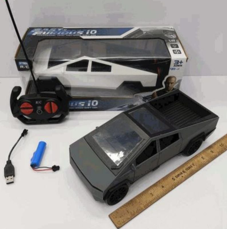 RC Big Tesla Cybertruck Fast & Furious 10 rechargeable sound light (444-11)