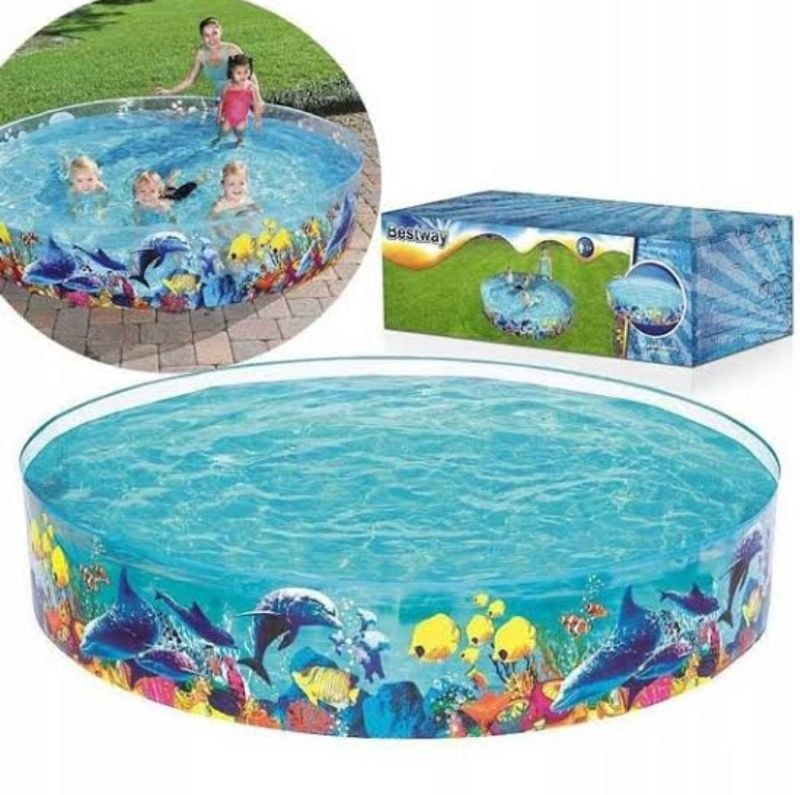 Big Sea Characters Bestway Fill & Fun Swimming Pool For Family TM (55031)