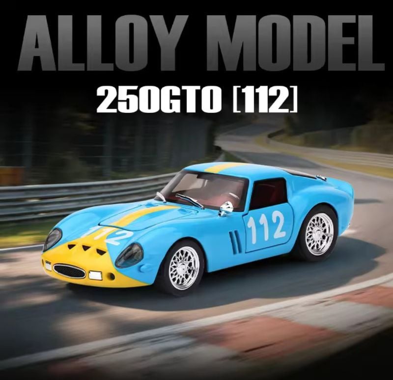 1:32 scale Classic 1962 Ferrari 250 GTO die-cast model car open doors sound light best for collector B21033A