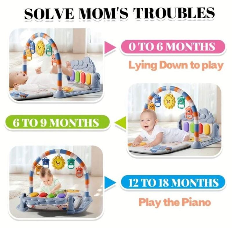 Baby Fitness Piano Baby Gym play mat multi-function KT (899-34A)