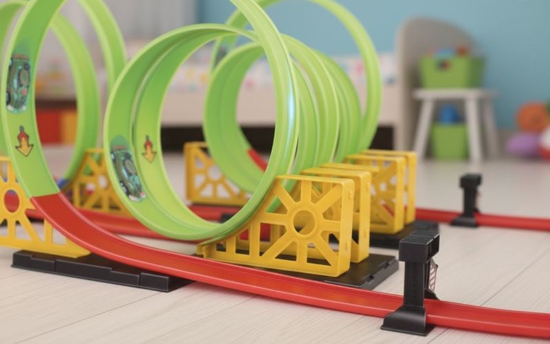 Racing DIY Luminous Car Track Set 360 Degrees Rotation Loop (D663-304)