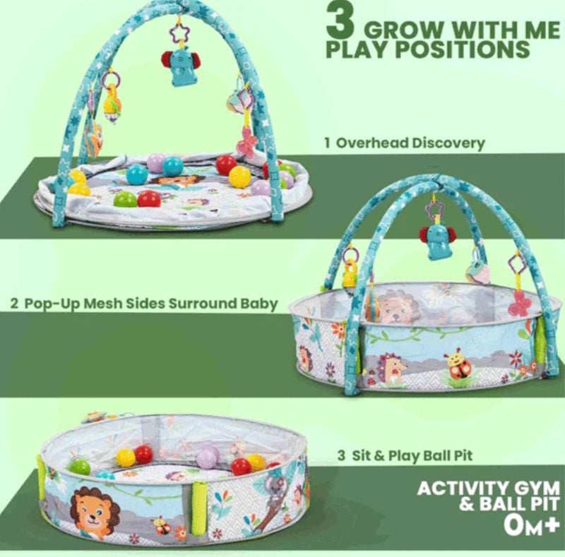 Multi-Function Baby Activity Gym Happy Ball Pit With Music KT (918-086)