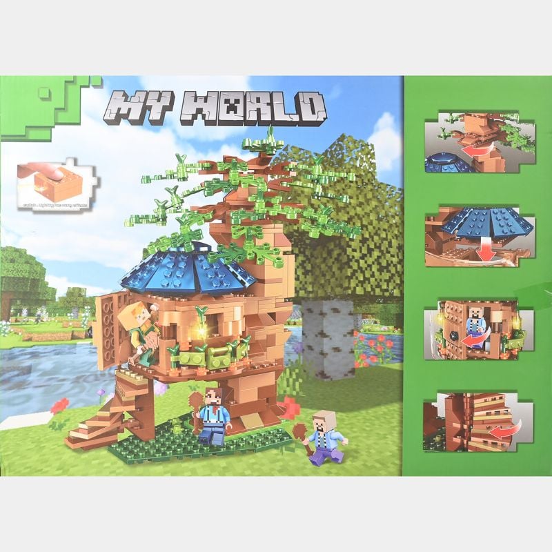 Minecraft My World Building Block Lego Compatible 587+ pieces and Minecraft Figures KT (44123)