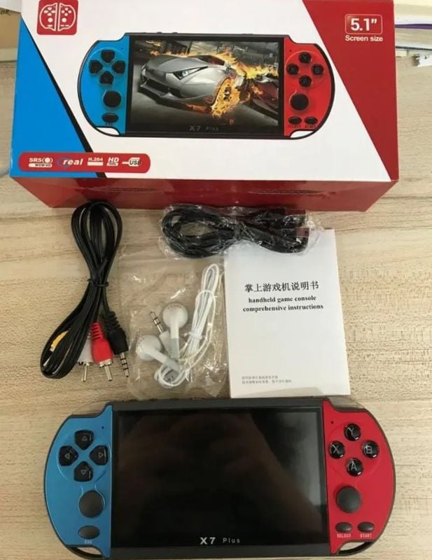 X7 64Bit 5.1-Inch Handheld Video Game Console Double Rocker MP5 Game Controller with 8GB Memory & 10,000 Built-in Games, MP5 Controller TM (X7PLUS)